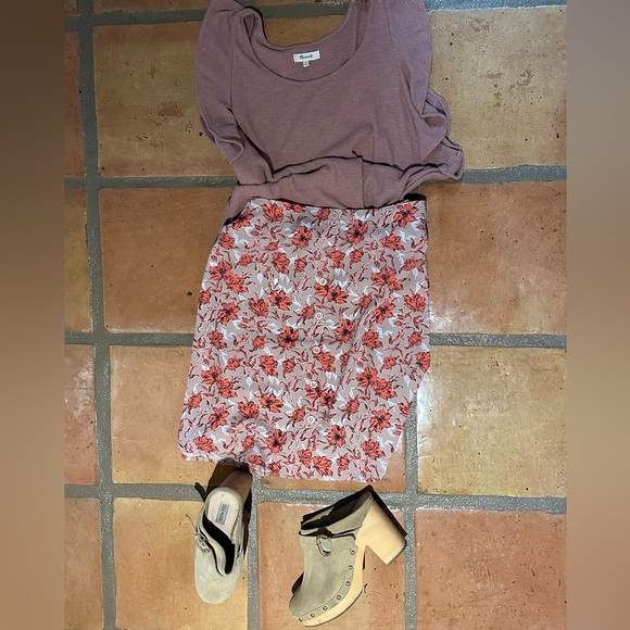 Halogen Knee Length Floral Skirt - Picture 4 of 5